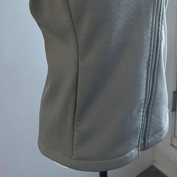 Levelwear Verve Cool Grey Hooded Asymmetric Zip Fleece-Lined Vest – US M - Picture 4 of 11